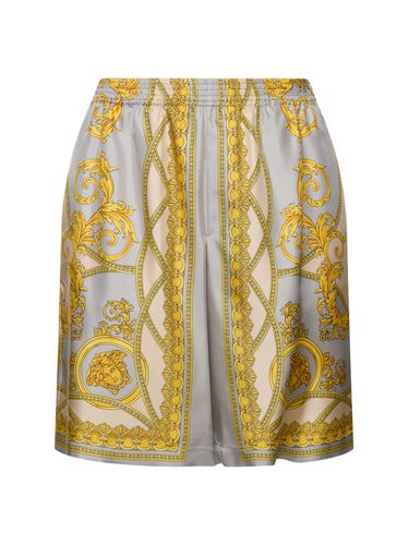 Short En Soie Imprimée Baroque - VERSACE - Modalova