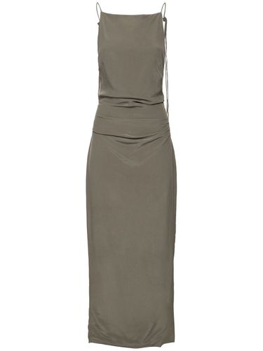 Robe Longue En Crêpe De Soie Tuck - ST.AGNI - Modalova