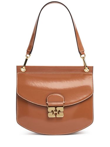 Petit Sac En Cuir Verni Apo-g - GANNI - Modalova