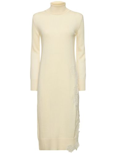 Robe Midi En Maille De Laine Mélangée Brodée - ERMANNO SCERVINO - Modalova