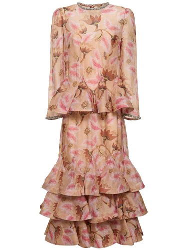 Robe Mi-longue En Organza Illustration - ZIMMERMANN - Modalova