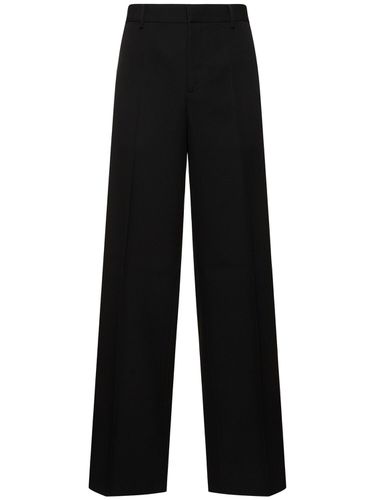 Pantalon Formel En Laine Grain De Poudre - VERSACE - Modalova