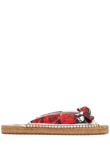 Espadrilles Plates En Textile Et Corde 5 Mm - DOLCE & GABBANA - Modalova