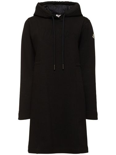 Robe Courte En Coton Mélangé À Capuche - MONCLER - Modalova