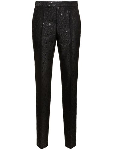 Pantalon En Lurex Jacquard - VERSACE - Modalova