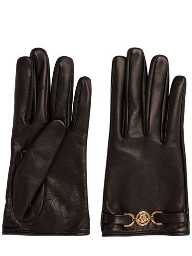 Gants En Cuir Medusa Clamp - VERSACE - Modalova