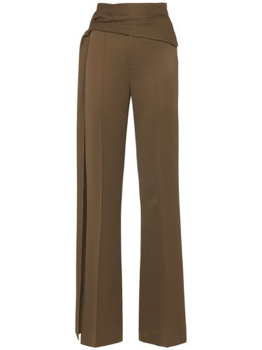 Wool Flared Pants - GIUSEPPE DI MORABITO - Modalova