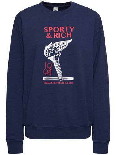 Sweat-shirt À Col Rond Torch - SPORTY & RICH - Modalova