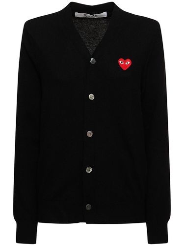 Cardigan En Laine À Col En V - COMME DES GARÇONS PLAY - Modalova