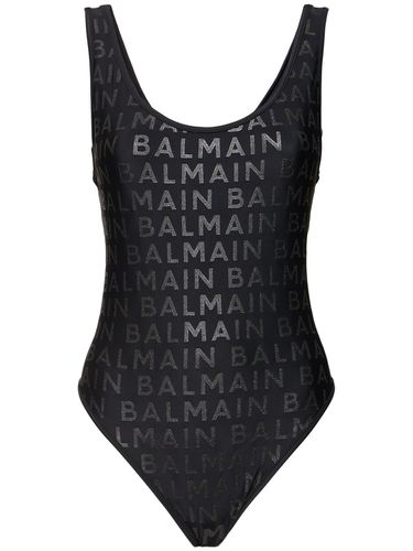 Maillot De Bain Une Pièce En Lycra Imprimé Logo - BALMAIN - Modalova