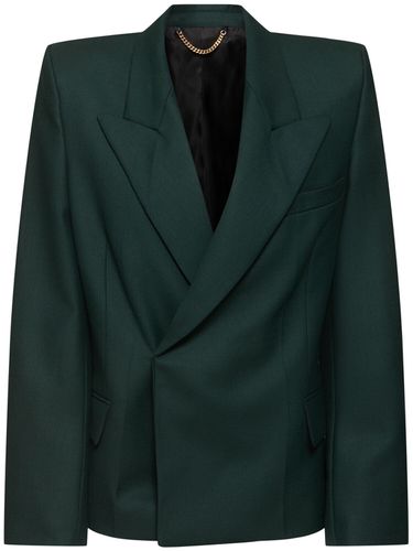 Blazer En Laine Mélangée À Épaules Pointues - VICTORIA BECKHAM - Modalova