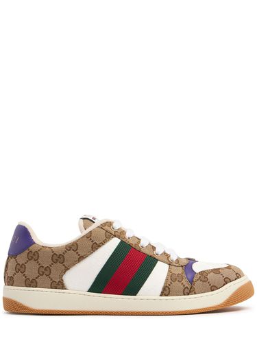 Sneakers En Toile Et Cuir Screener Gg - GUCCI - Modalova