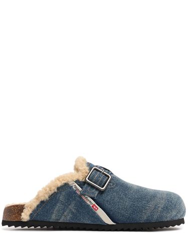 Mules En Denim De Coton Woodstock - DIESEL - Modalova