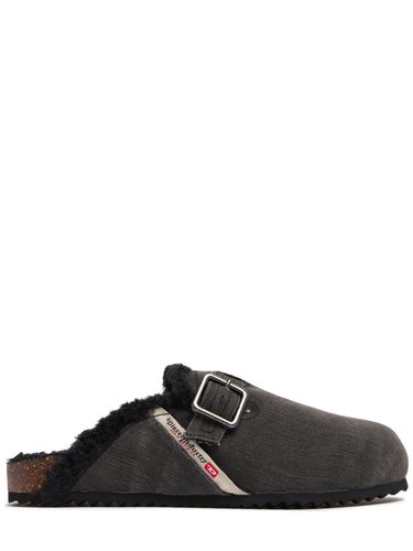 Mules En Denim De Coton Woodstock - DIESEL - Modalova