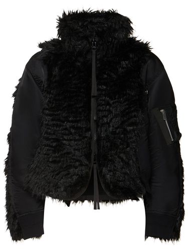 Veste En Sergé De Nylon Et Fausse Fourrure - SACAI - Modalova