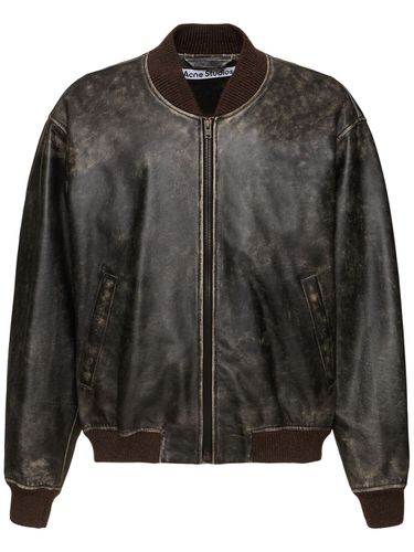 Veste Bomber En Cuir Liev - ACNE STUDIOS - Modalova