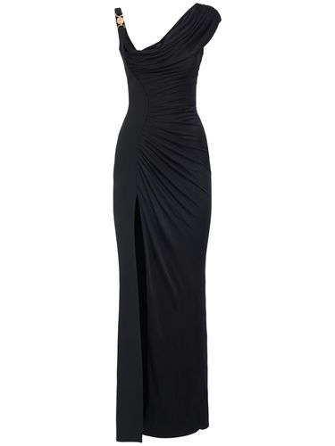 Robe En Jersey Drapé - VERSACE - Modalova