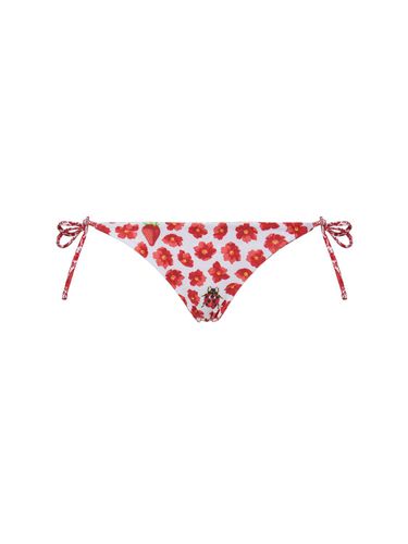 Bas De Bikini Imprimé Fraises - VERSACE - Modalova