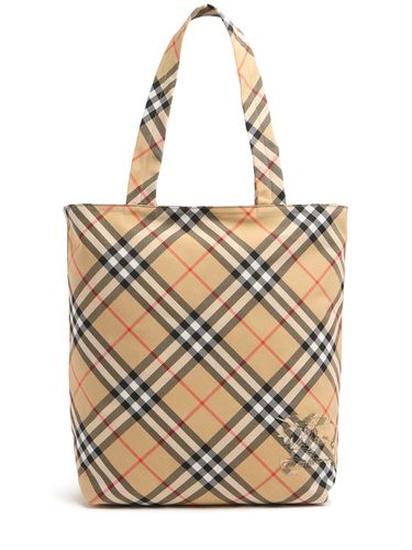 Sac Cabas À Carreaux - BURBERRY - Modalova