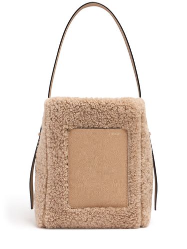 Petit Sac Seau En Shearling - VALEXTRA - Modalova