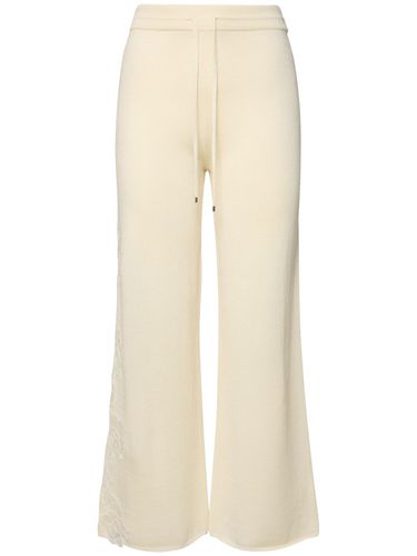 Pantalon En Maille De Laine Mélangée Brodée - ERMANNO SCERVINO - Modalova