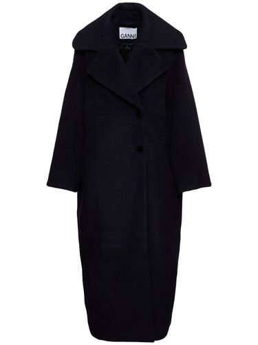 Manteau Laine Mélangée Bouillie - GANNI - Modalova