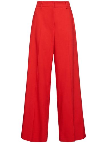 Pantalon Droit En Viscose Mélangée - MSGM - Modalova