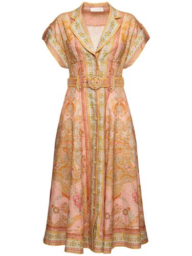 Robe Mi-longue En Lin Acacia - ZIMMERMANN - Modalova