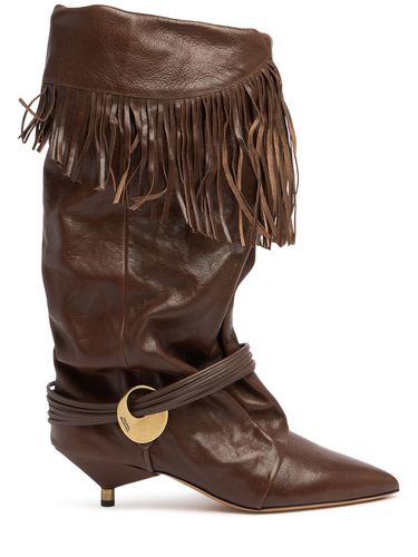 Bottes En Cuir Elten 45 Mm - ISABEL MARANT - Modalova