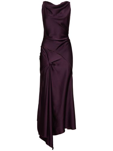 Robe Midi En Satin De Crêpe Drapé - VICTORIA BECKHAM - Modalova