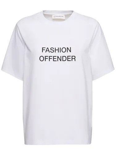 T-shirt En Coton Slogan - VICTORIA BECKHAM - Modalova