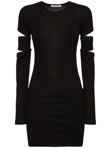 Robe Midi En Jersey Ajouré Slash - HELMUT LANG - Modalova