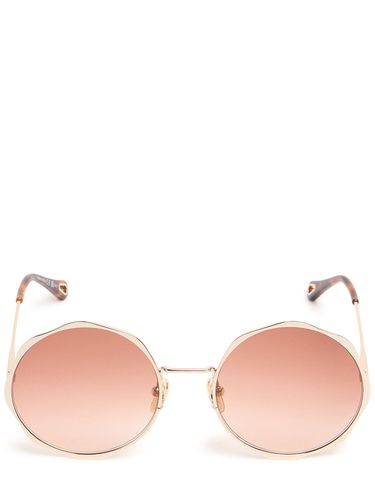 Lunettes De Soleil Rondes En Métal - CHLOÉ - Modalova