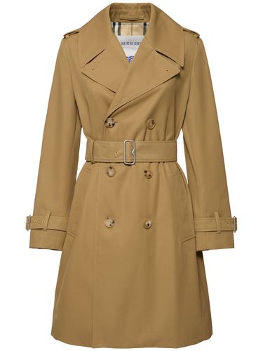 Trench-coat Midi En Gabardine - BURBERRY - Modalova