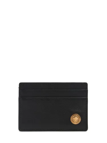 Porte-cartes En Cuir À Logo - VERSACE - Modalova