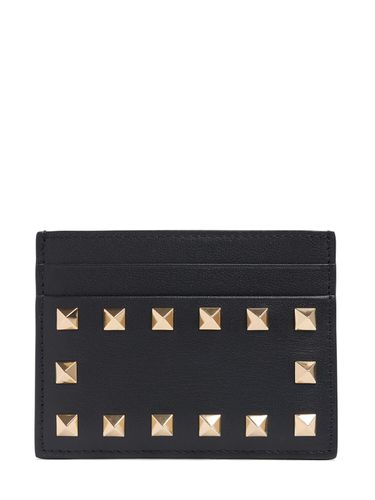 Porte-cartes En Cuir Embelli Rockstud - VALENTINO GARAVANI - Modalova