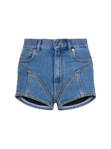 Short En Denim De Coton - MUGLER - Modalova