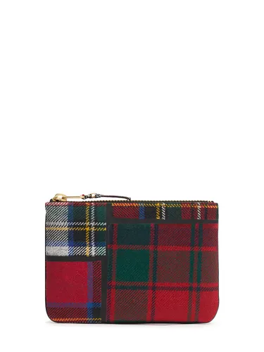 Portefeuille En Patchwork De Laine Tartan - COMME DES GARÇONS WALLET - Modalova