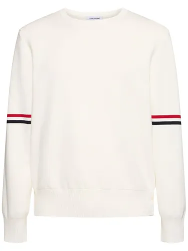 Pull-over En Coton Milano À Col Ras-du-cou - THOM BROWNE - Modalova