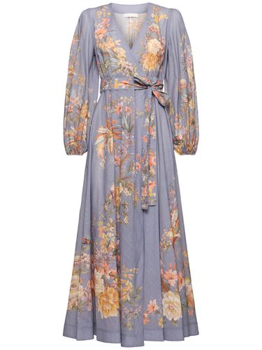 Robe Portefeuille Mi-longue En Coton Tallow - ZIMMERMANN - Modalova