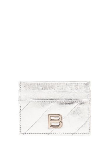 Porte-cartes En Cuir Métallisé Crush - BALENCIAGA - Modalova