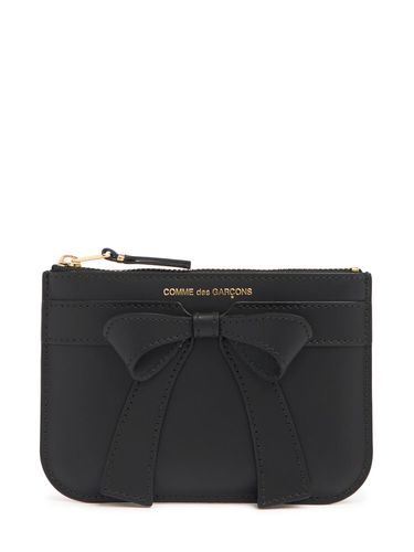 Portefeuille Zippé En Cuir Big Bow - COMME DES GARÇONS WALLET - Modalova