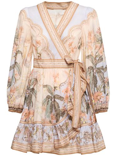 Robe Portefeuille Courte En Coton Wylie - ZIMMERMANN - Modalova