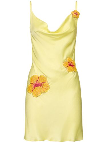 Robe Courte En Satin Brodé Galli - LESLIE AMON - Modalova