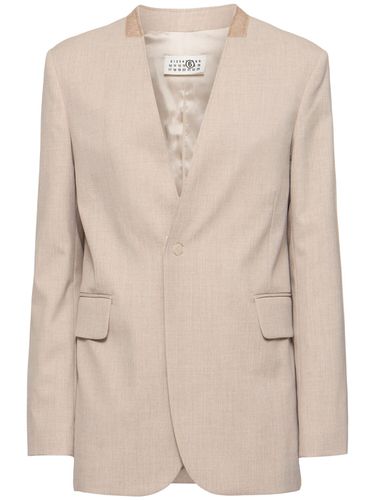 Blazer Cintré En Viscose Mélangée - MM6 MAISON MARGIELA - Modalova