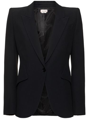 Veste Cintrée En Crêpe À Boutonnage Simple - ALEXANDER MCQUEEN - Modalova