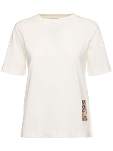 T-shirt En Coton À Logo - BURBERRY - Modalova