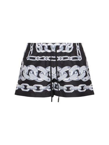 Short De Bain En Nylon Imprimé - VERSACE - Modalova