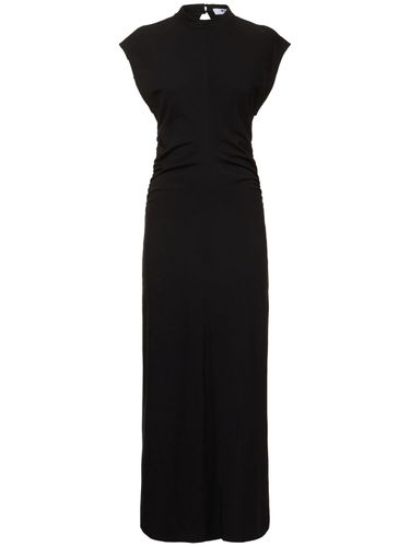 Robe Midi En Jersey Drapé - MSGM - Modalova