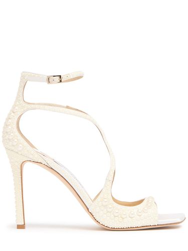 Sandales En Cuir Et Perles Azia 95 Mm - JIMMY CHOO - Modalova